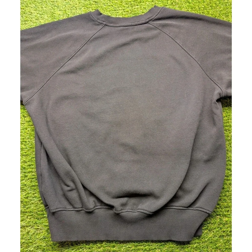 The North Face Men’s M Black Crewneck Sweatshirt Embroidered Logo Pullover